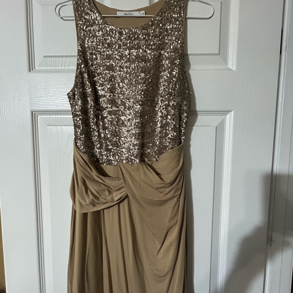 Taupe sequin top dress